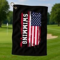 Swimming And Swimmers Gift Golf Towel thumb 1