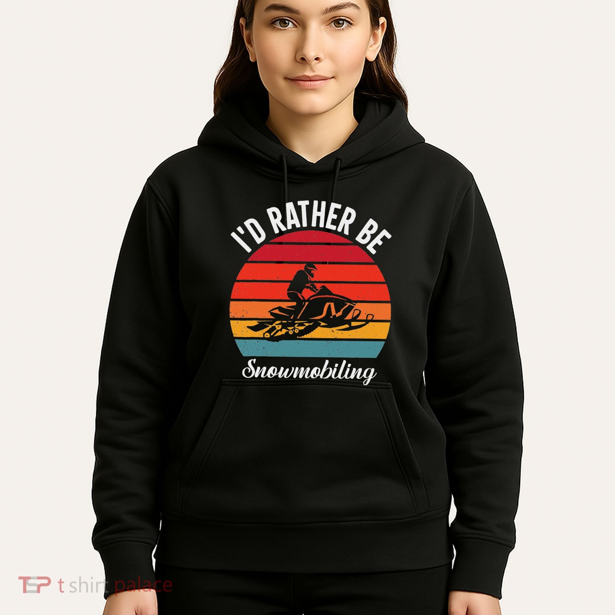 Snowmobile Art Snow Mobile Snowmobiling Hoodie