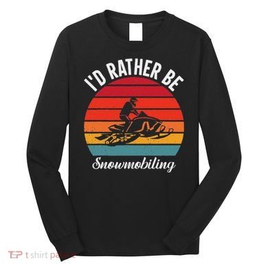 Snowmobile Art Snow Mobile Snowmobiling Long Sleeve Shirt