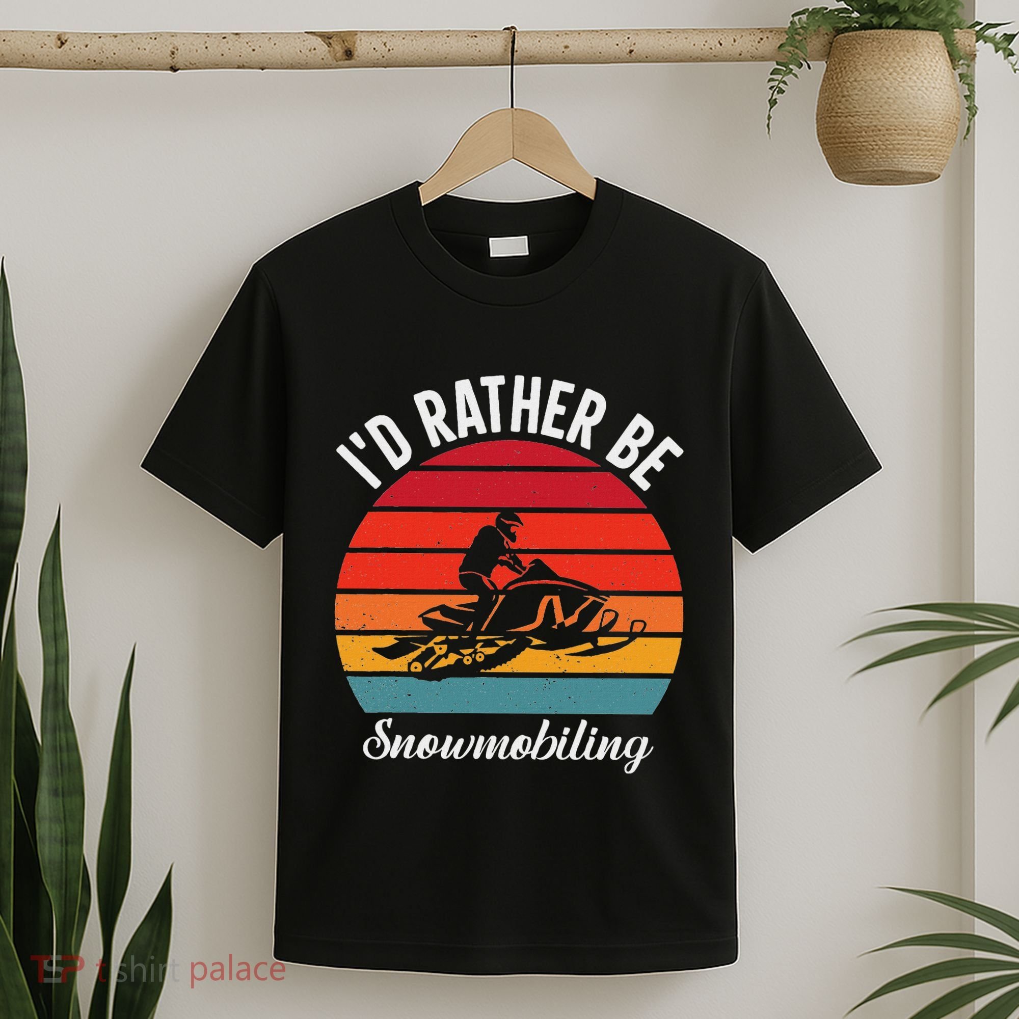 Snowmobile Art Snow Mobile Snowmobiling T-Shirt