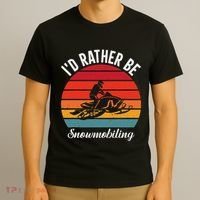 Snowmobile Art Snow Mobile Snowmobiling T-Shirt thumb 3