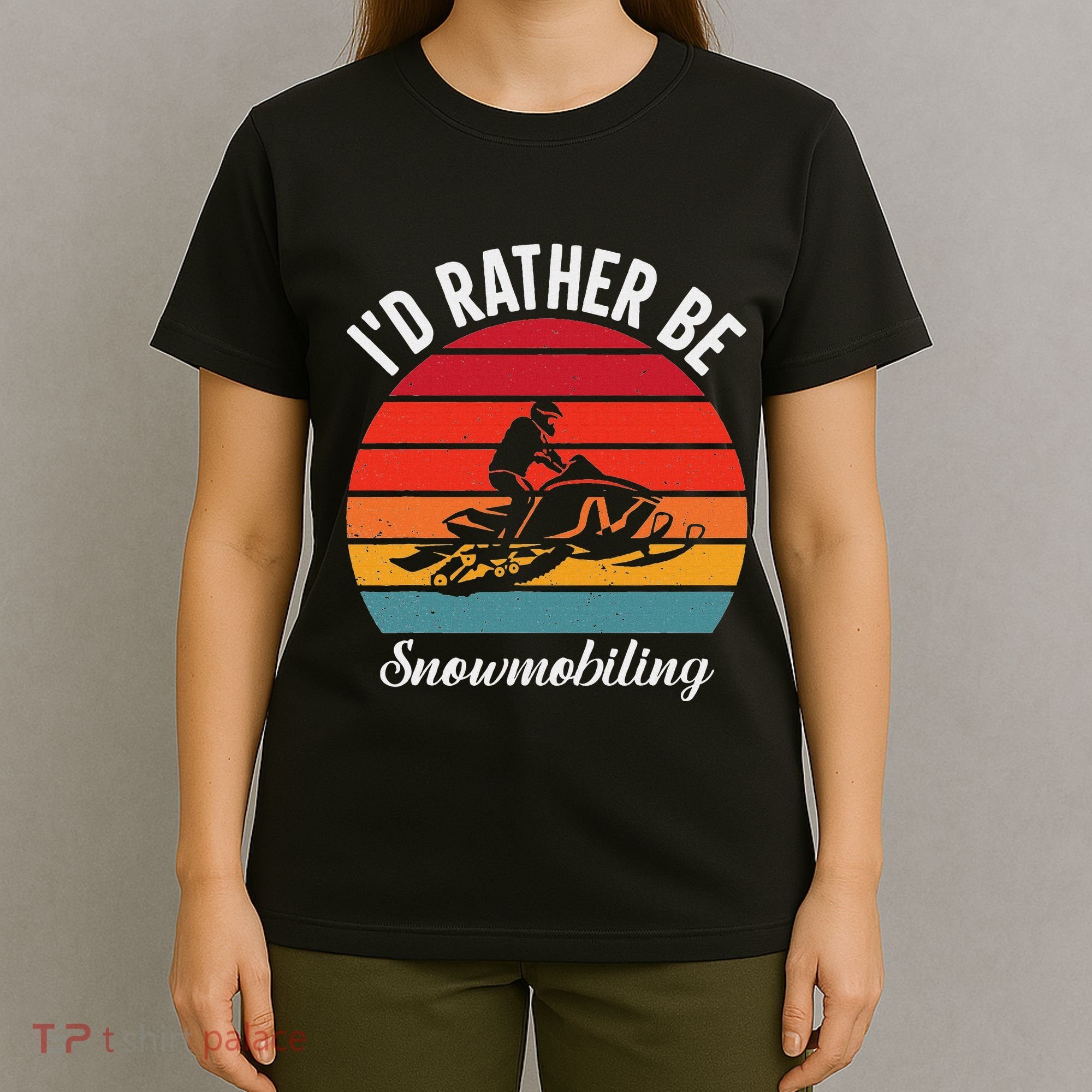 Snowmobile Art Snow Mobile Snowmobiling T-Shirt