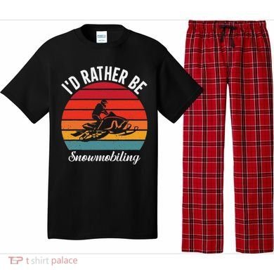 Snowmobile Art Snow Mobile Snowmobiling Pajama Set