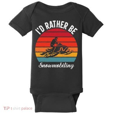 Snowmobile Art Snow Mobile Snowmobiling Baby Bodysuit