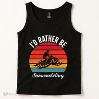 Snowmobile Art Snow Mobile Snowmobiling Tank Top thumb 2