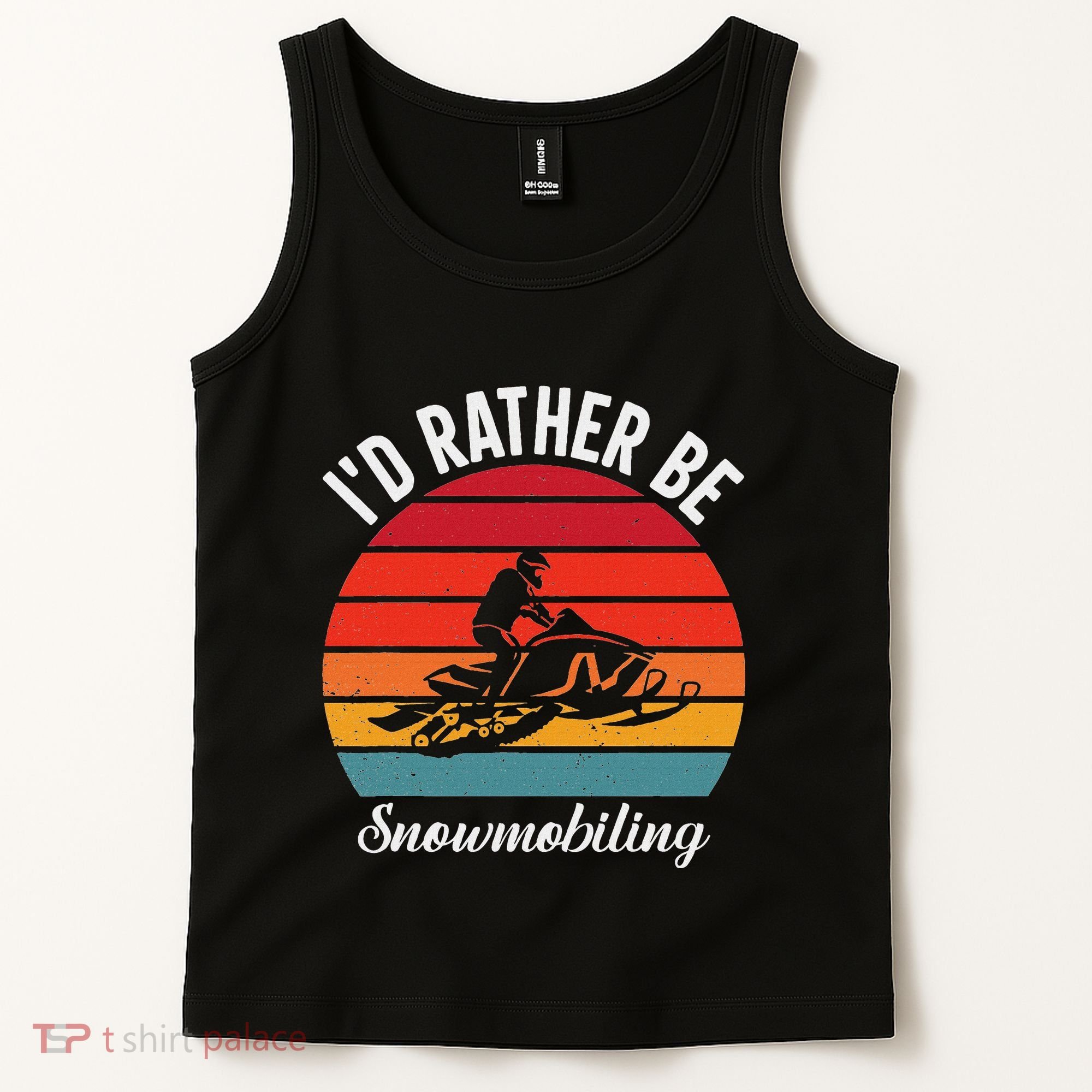 Snowmobile Art Snow Mobile Snowmobiling Tank Top