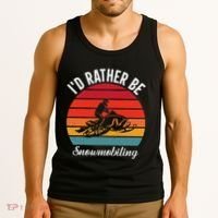 Snowmobile Art Snow Mobile Snowmobiling Tank Top thumb 3