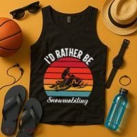 Snowmobile Art Snow Mobile Snowmobiling Tank Top thumb 4
