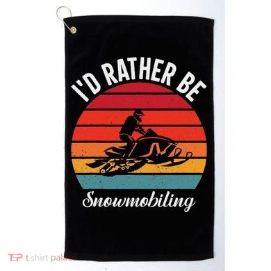 Snowmobile Art Snow Mobile Snowmobiling Golf Towel