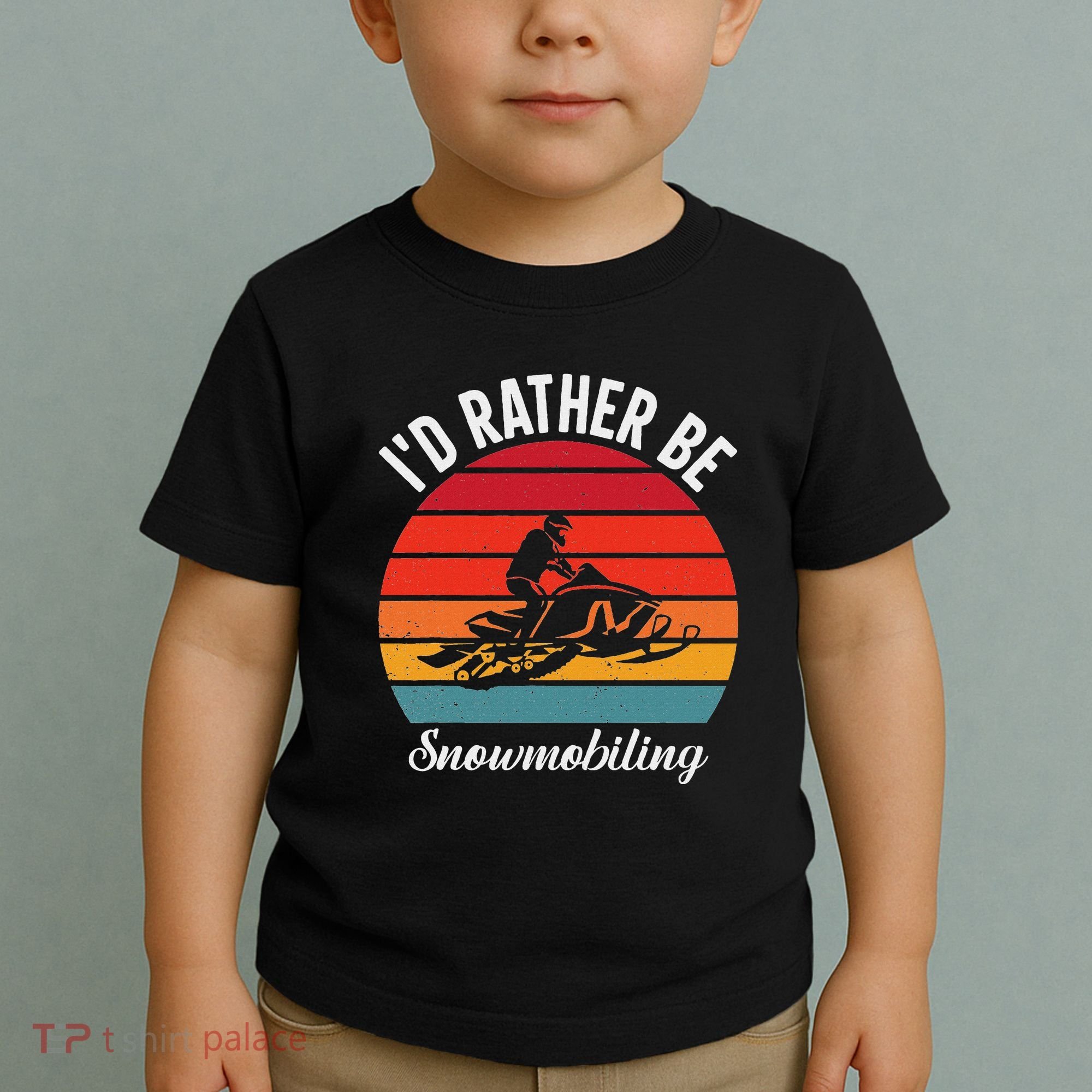 Snowmobile Art Snow Mobile Snowmobiling Toddler T-Shirt
