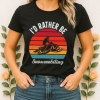 Snowmobile Art Snow Mobile Snowmobiling Women's T-Shirt thumb 2