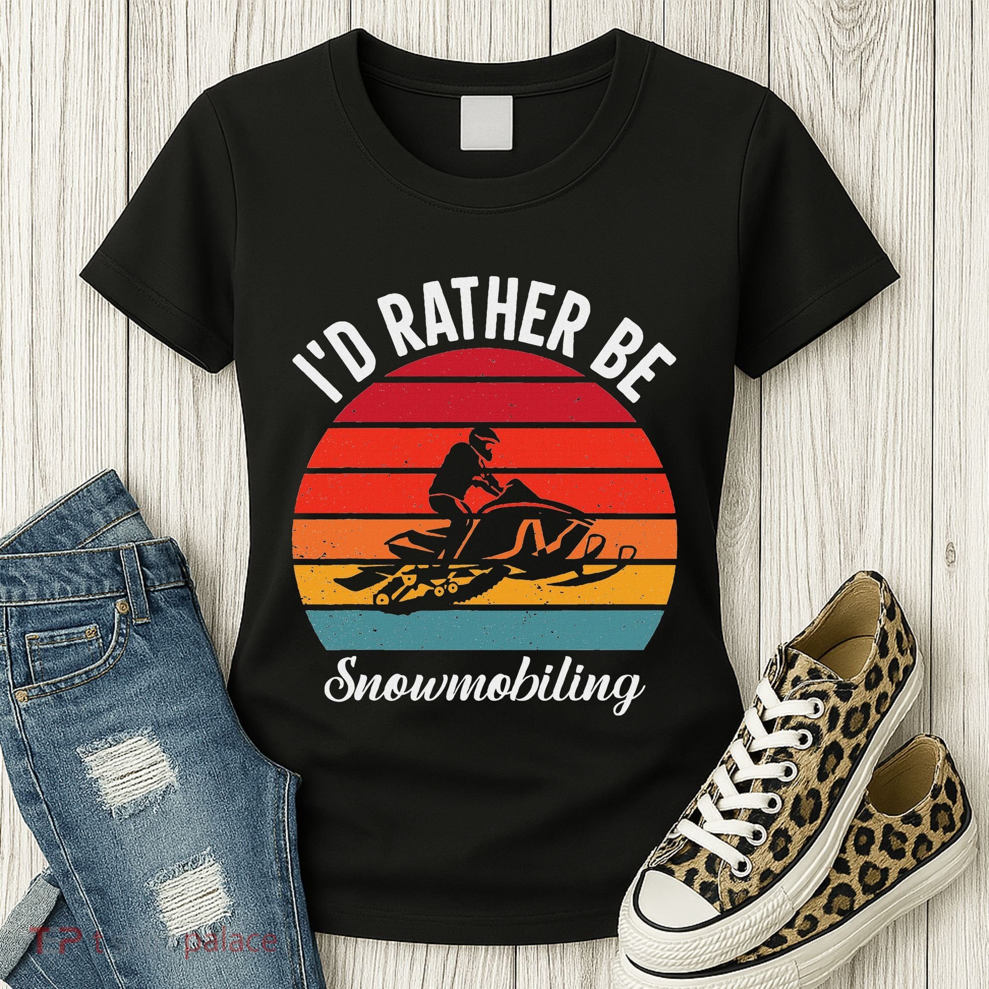 Snowmobile Art Snow Mobile Snowmobiling Women's T-Shirt