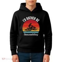 Snowmobile Art Snow Mobile Snowmobiling Kids Hoodie thumb 4