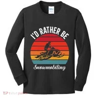Snowmobile Art Snow Mobile Snowmobiling Kids Long Sleeve Shirt thumb 0