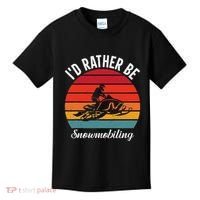 Snowmobile Art Snow Mobile Snowmobiling Kids T-Shirt thumb 0
