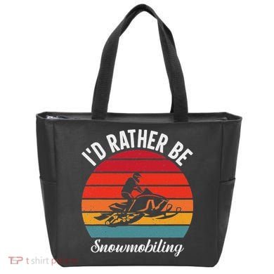 Snowmobile Art Snow Mobile Snowmobiling Tote Bag
