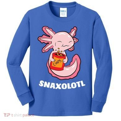 Snaxolotl Axolotls Kids Long Sleeve Shirt