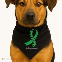 Scoliosis Awareness USA-Made Doggie Bandana thumb 1