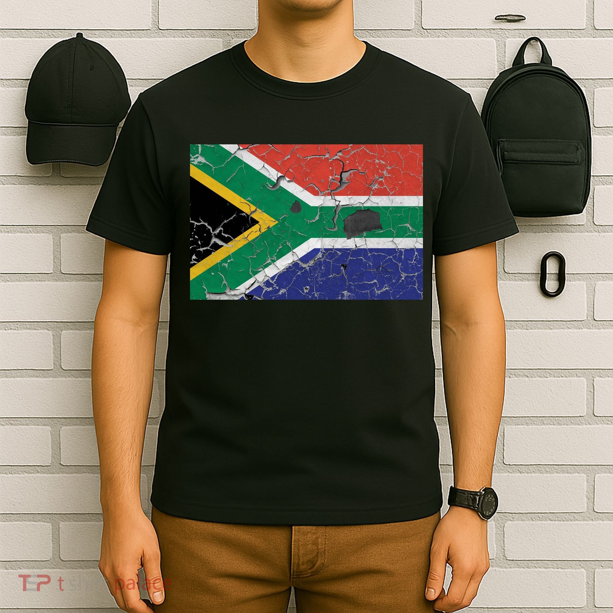 South Africa Stone Flag T-Shirt