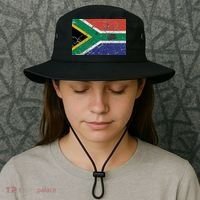 South Africa Stone Flag Bucket Hat thumb 3