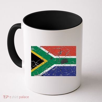 South Africa Stone Flag Coffee Mug
