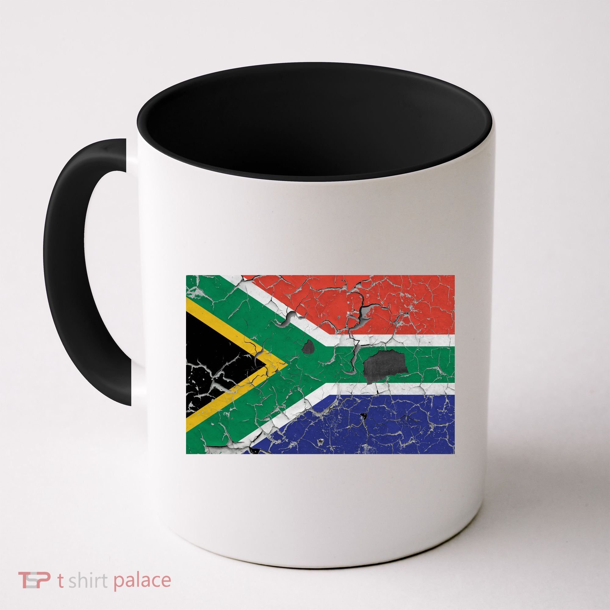 South Africa Stone Flag Coffee Mug