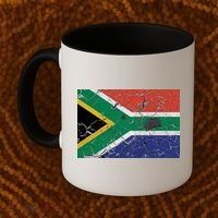 South Africa Stone Flag Coffee Mug thumb 2