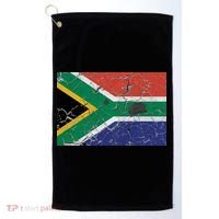 South Africa Stone Flag Golf Towel thumb 0