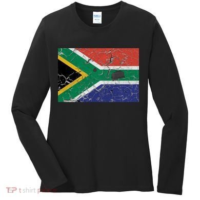 South Africa Stone Flag Women's Long Sleeve Shirt