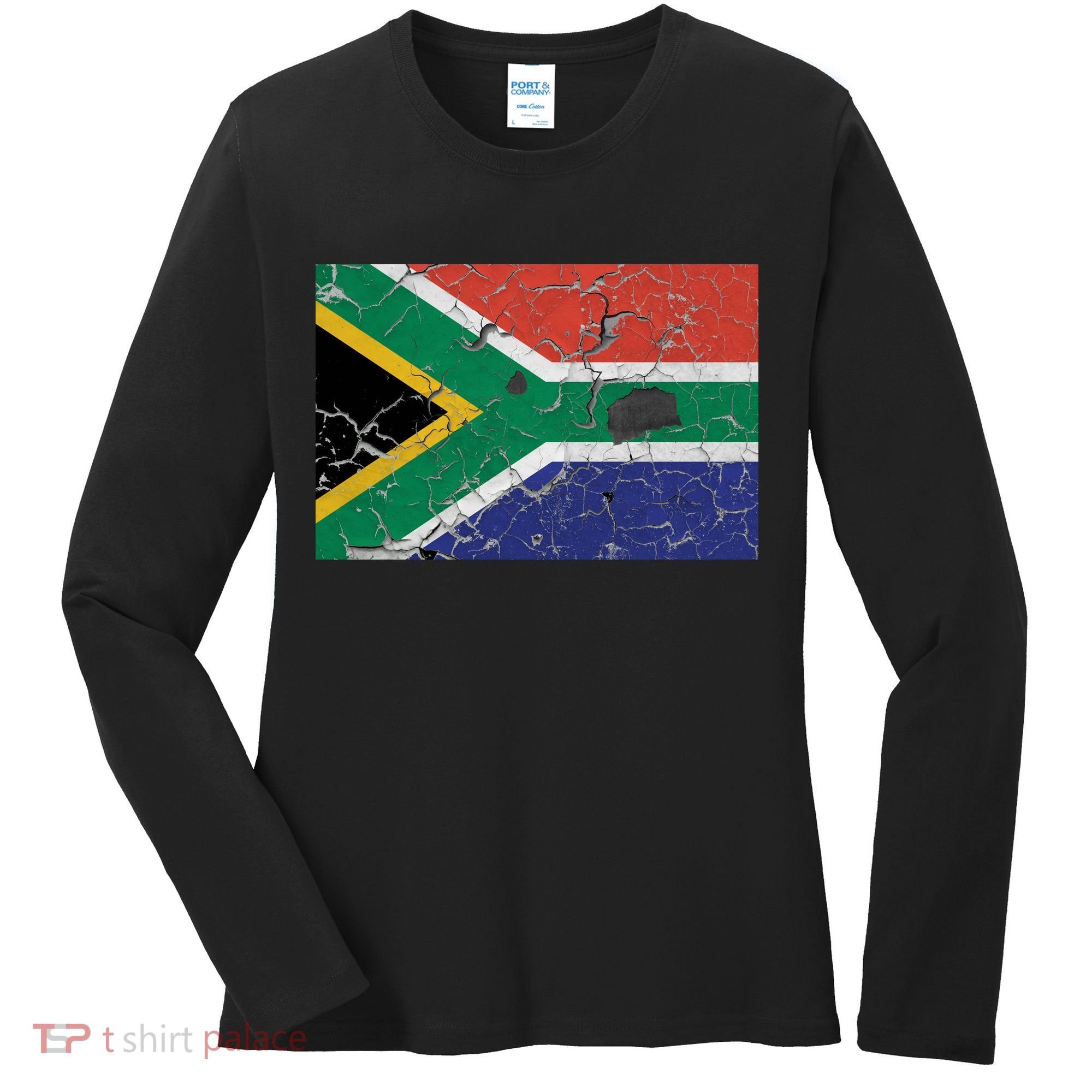 South Africa Stone Flag Women's Long Sleeve Shirt