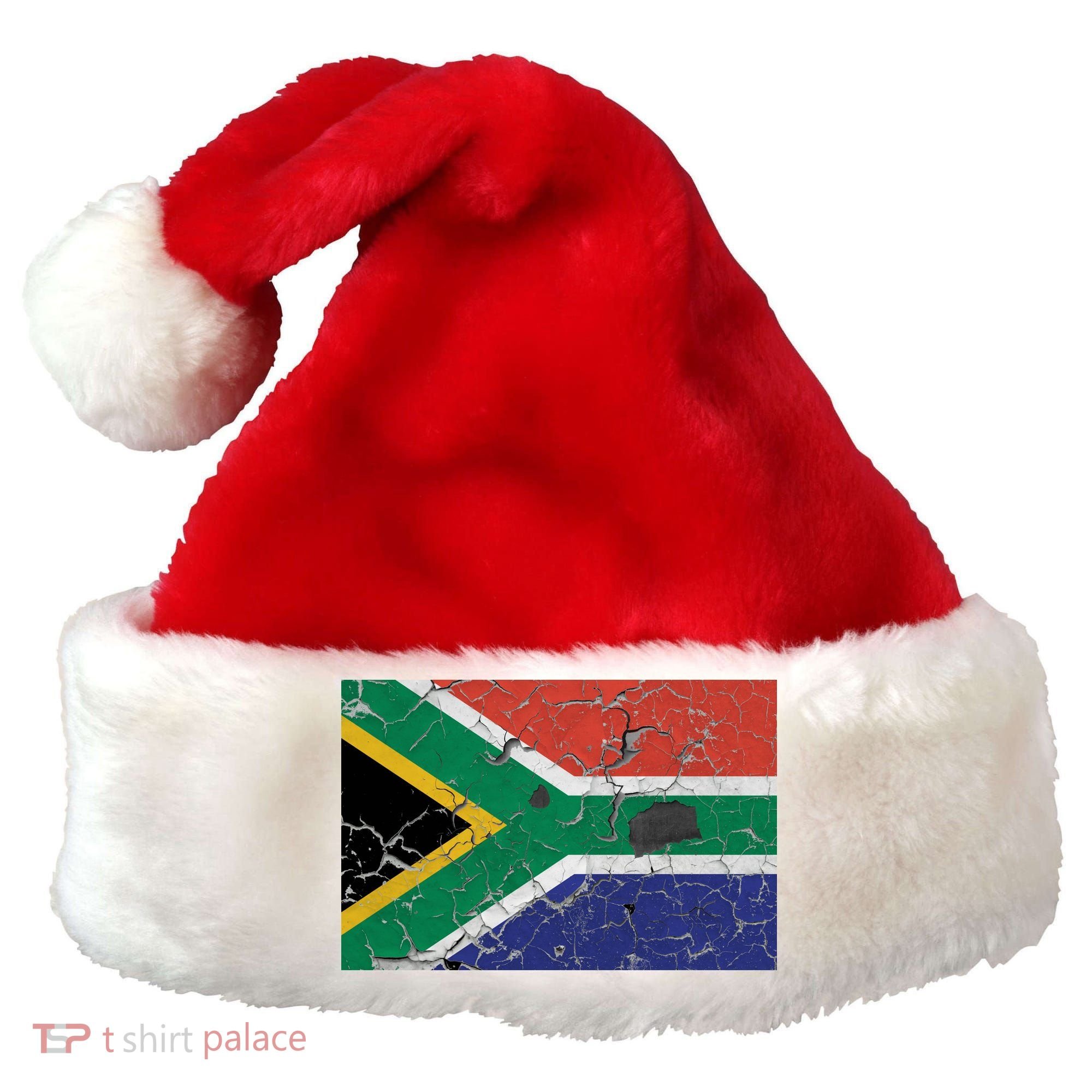 South Africa Stone Flag Santa Hat