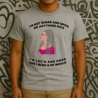 Sugar And Spice I'm Loc'd And Hood Funny T-Shirt thumb 3