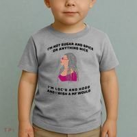 Sugar And Spice I'm Loc'd And Hood Funny Toddler T-Shirt thumb 2