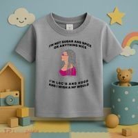 Sugar And Spice I'm Loc'd And Hood Funny Toddler T-Shirt thumb 3