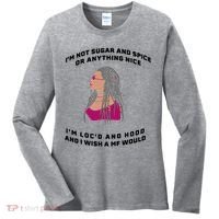 Sugar And Spice I'm Loc'd And Hood Funny Women's Long Sleeve Shirt thumb 0