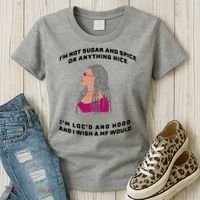 Sugar And Spice I'm Loc'd And Hood Funny Women's T-Shirt thumb 3