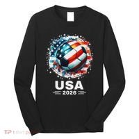 Soccer Apparel Soccer Player American Flag Cup Soccer 2026 Long Sleeve Shirt thumb 0