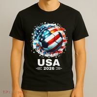 Soccer Apparel Soccer Player American Flag Cup Soccer 2026 T-Shirt thumb 3