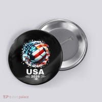 Soccer Apparel Soccer Player American Flag Cup Soccer 2026 Button thumb 0
