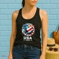 Soccer Apparel Soccer Player American Flag Cup Soccer 2026 Women's Tank Top thumb 2