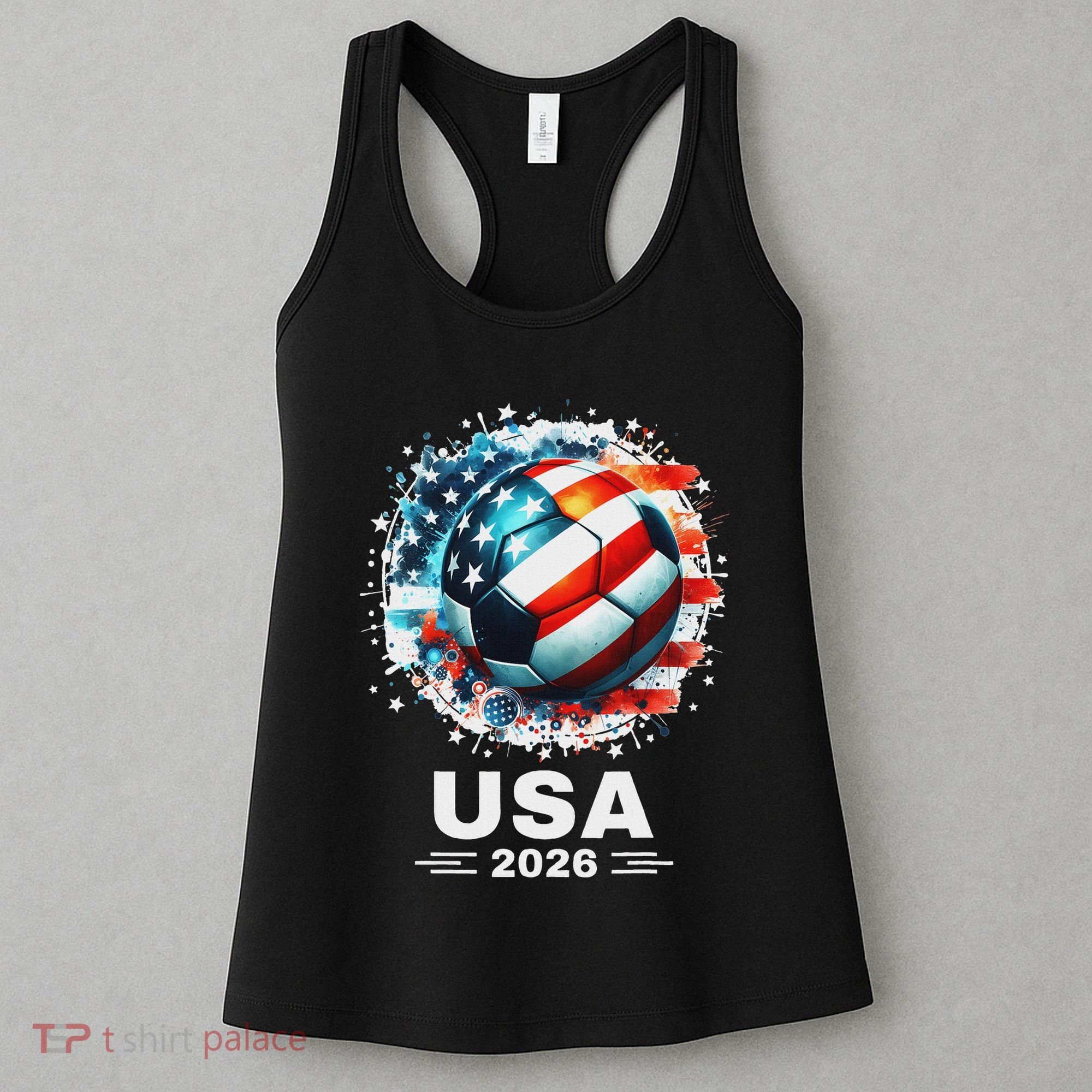 Soccer Apparel Soccer Player American Flag Cup Soccer 2026 Women's Tank Top