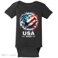 Soccer Apparel Soccer Player American Flag Cup Soccer 2026 Baby Bodysuit thumb 0
