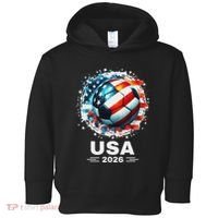 Soccer Apparel Soccer Player American Flag Cup Soccer 2026 Toddler Hoodie thumb 0
