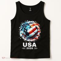 Soccer Apparel Soccer Player American Flag Cup Soccer 2026 Tank Top thumb 2