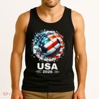 Soccer Apparel Soccer Player American Flag Cup Soccer 2026 Tank Top thumb 3