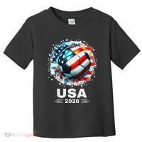 Soccer Apparel Soccer Player American Flag Cup Soccer 2026 Toddler T-Shirt thumb 0