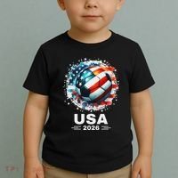 Soccer Apparel Soccer Player American Flag Cup Soccer 2026 Toddler T-Shirt thumb 2