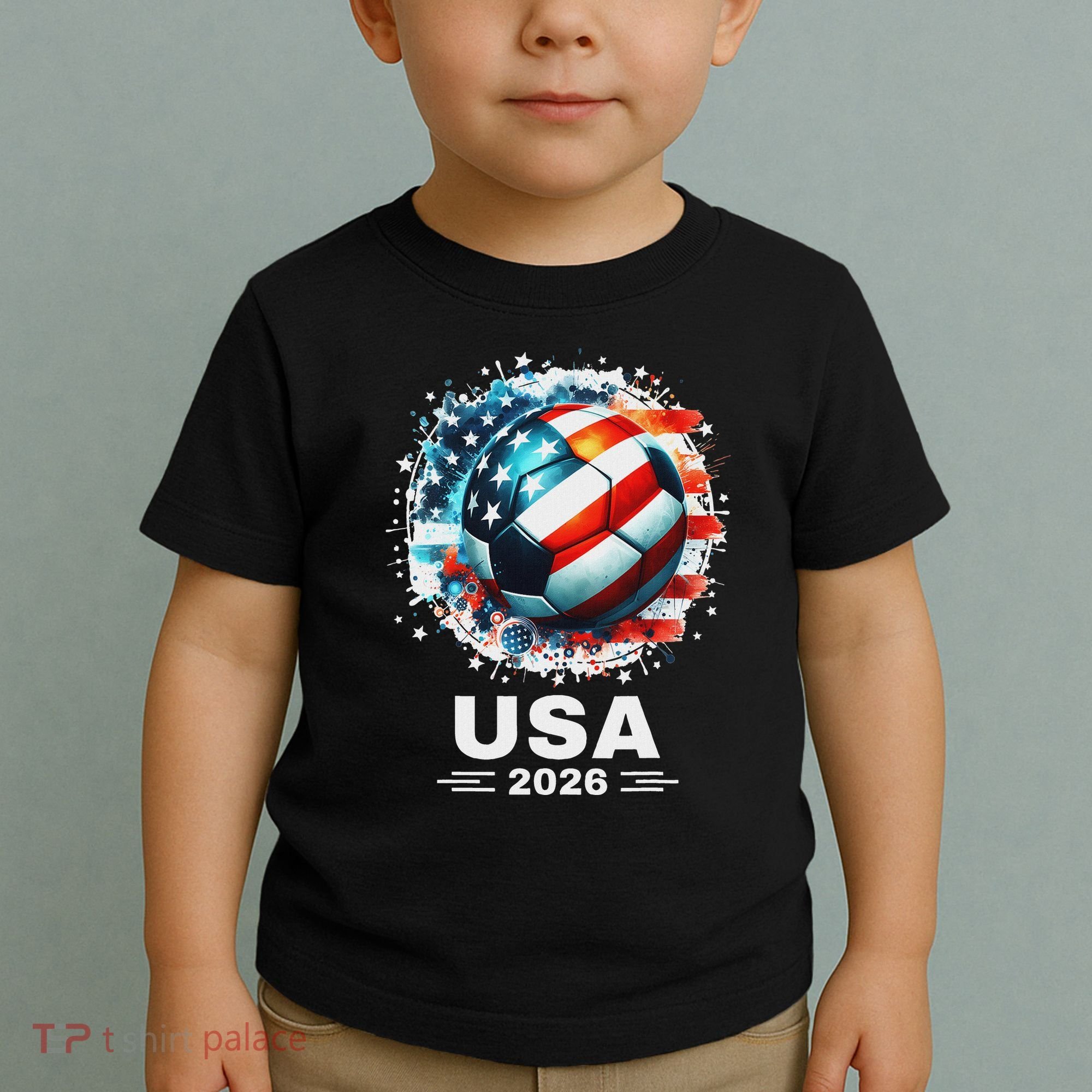 Soccer Apparel Soccer Player American Flag Cup Soccer 2026 Toddler T-Shirt