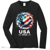 Soccer Apparel Soccer Player American Flag Cup Soccer 2026 Women's Long Sleeve Shirt thumb 0