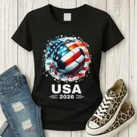Soccer Apparel Soccer Player American Flag Cup Soccer 2026 Women's T-Shirt thumb 3